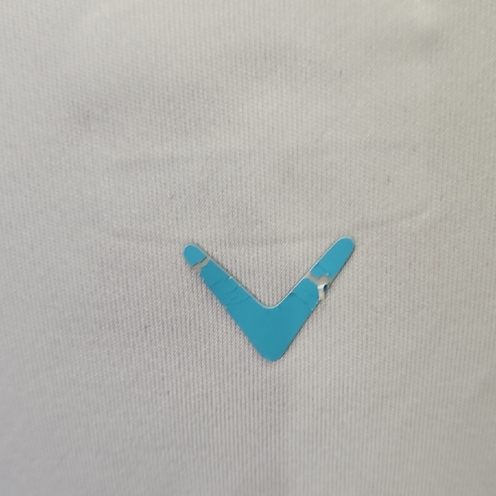 Callaway White and Blue Long Sleeve Top with Green Accents - Picture 7 of 14